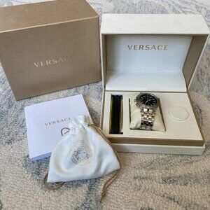 Versace Men's 'V-Race' Swiss Quartz Stainless Steel Watch